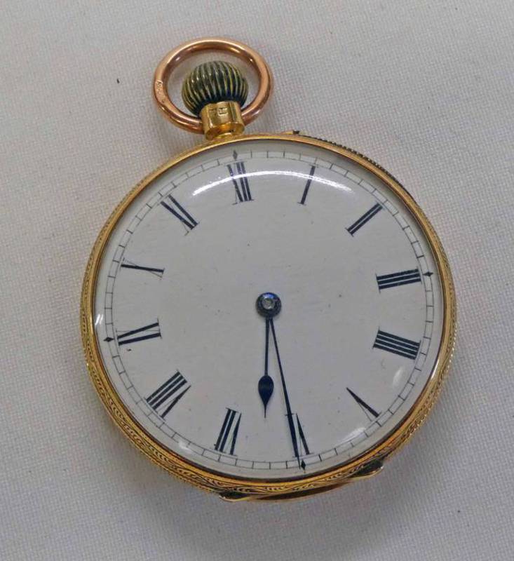 18CT GOLD POCKET WATCH. THE WORKS INSCRIBED ALEX BROWNLEE, EDINBURGH.