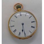 18CT GOLD POCKET WATCH. THE WORKS INSCRIBED ALEX BROWNLEE, EDINBURGH.