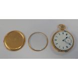 18CT GOLD HUNTER CASED POCKETWATCH,