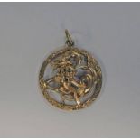 9CT GOLD CAPRICORN PENDANT - 4.