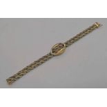 18CT GOLD 2 - TONE ROPE TWIST BRACELET - 31.