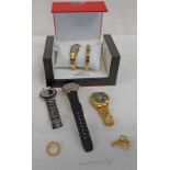 LADIES TISSOT WRISTWATCH , JUNGHANS MEGA SOAR WRISTWATCH, 2 OTHER WRISTWATCHES,