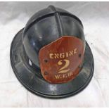 AMERICAN STYLE FIREMANS HELMET, ENGINE 2 W.F.D.