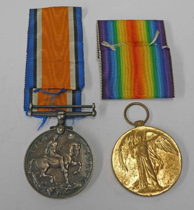 WW1 VICTORY & BRITISH WAR MEDALS NAMED TO 5638 WKR. A. LATHAM Q. M. A. A. C.