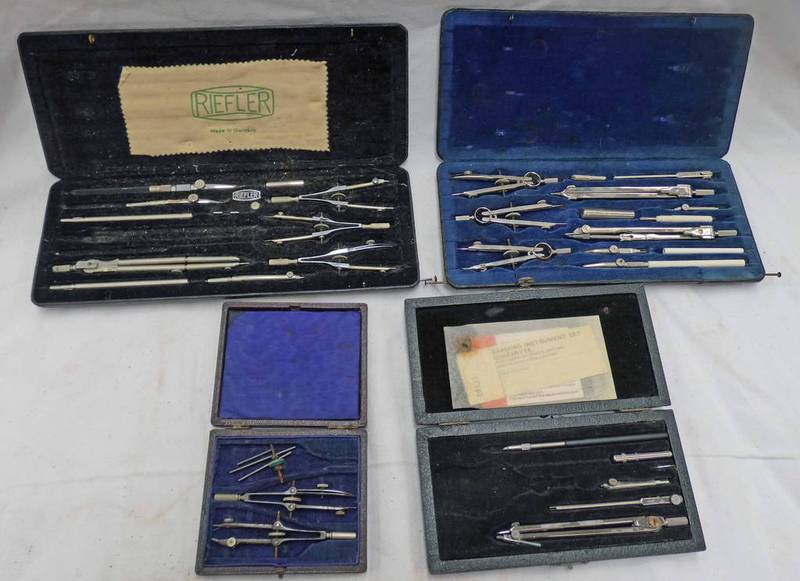 RIEFLER GERMANY CASED DRAWING SET AND THREE OTHERS -4-