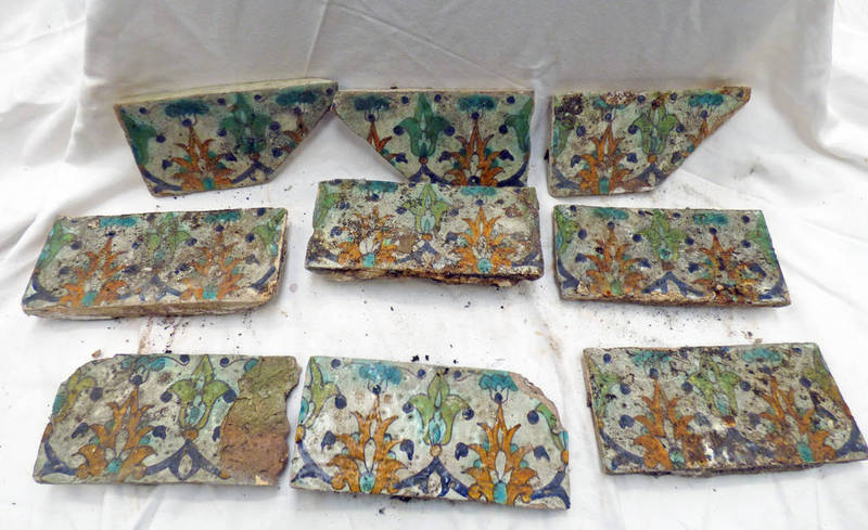 SELECTION OF INDO PERSIAN PAINTED WALL TILES