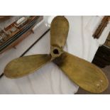 LARGE SOLID BRASS PROPELLOR MARKED BSC 2143