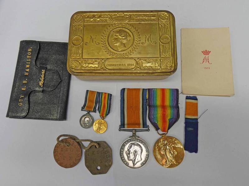 WW1 MEDAL PAIR NAMED TO 16301 PTE. R. N. D. HAMILTON S.