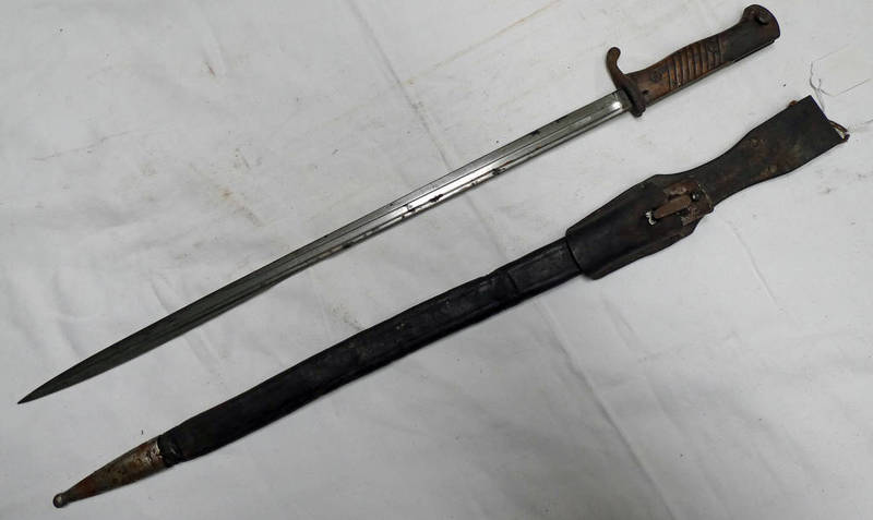 LOT WITHDRAWN FRENCH GRAS BAYONET WITH 52CM LONG BLADE