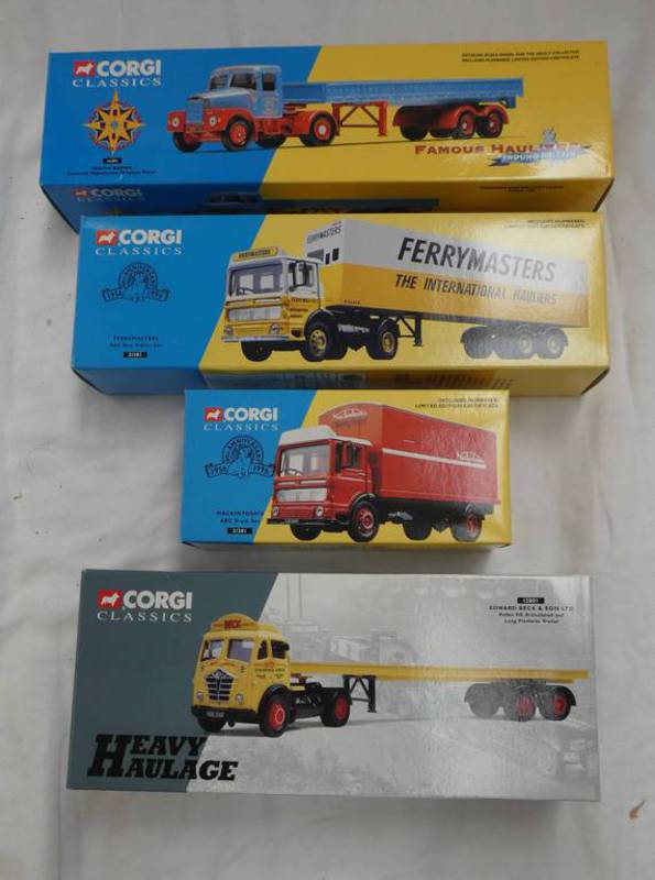 FOUR CORGI MODEL VEHICLE SETS INCLUDING 16201 - PENTUS BROWN,