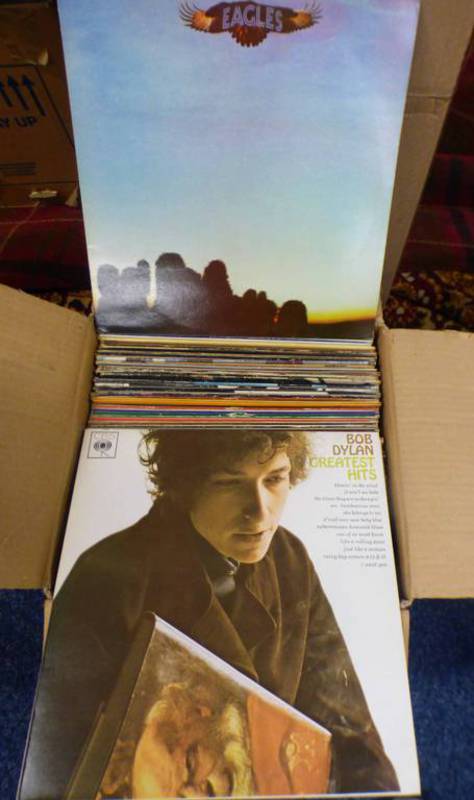 SELECTION OF VINYL MUSIC ALBUMS INCLUDING ARTISTS SUCH AS THE EAGLES, ABBA,