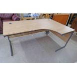 BEECH EFFECT AND METAL DESK,