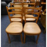 SET OF 4 BENTWOOD LADDER BACK CHAIRS