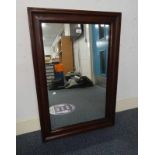 MAHOGANY FRAMED MIRROR,