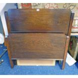 PAIR OF OAK SINGLE BEDFRAMES,