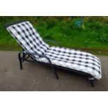 METAL AND PLASTIC FRAMED GARDEN LOUNGER