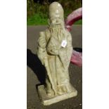 RECONSTITUTED STONE EASTERN GARDEN FIGURE,