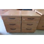 PAIR OF WOOD EFFECT 3 DRAWER FILING CHESTS