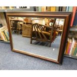 MAHOGANY FRAMED MIRROR,