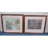 2 FRAMED PRINTS,