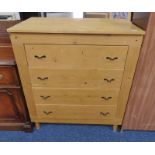 PINE CHEST OF 4 DRAWERS 88CM