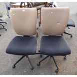PAIR OF OFFICE SWIVEL CHAIRS
