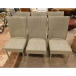 SET OF 6 LLOYD LOOM SPALDING WICKER DINING CHAIRS 98CM TALL Condition Report: The