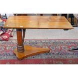 19TH CENTURY MAHOGANY BED TABLE WITH FOLDABLE READING STANDS.
