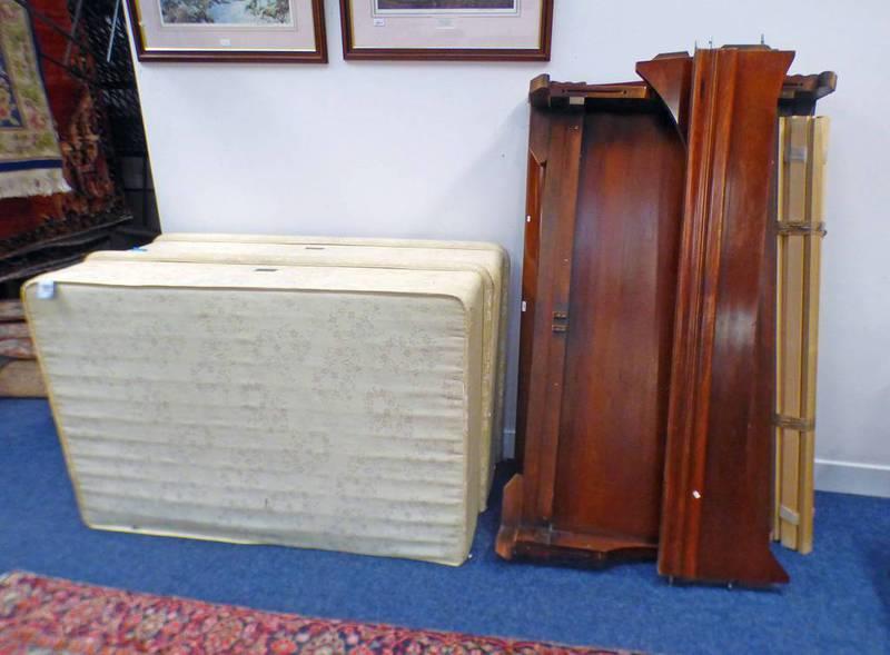 MAHOGANY DOUBLE BED FRAME,