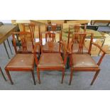 SET OF 6 MAHOGANY DINING CHAIRS INCLUDING CARVERS