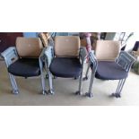 SET OF 10 STACKABLE OFFICE ARMCHAIRS