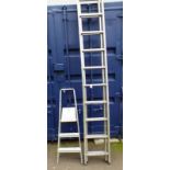 LARGE ALUMINIUM LADDER AND ALUMINIUM STEP LADDER