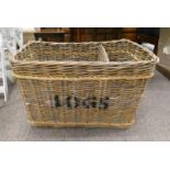 WICKER LOG BASKET 54CM TALL