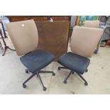 PAIR OF OFFICE SWIVEL CHAIRS