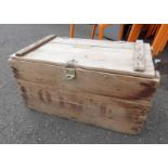 PINE CRATE MARKED COFFEE,