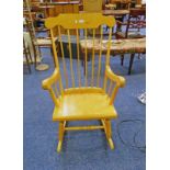 BEECH WOOD STICK BACK ROCKING CHAIR