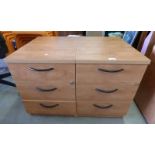 PAIR OF WOOD EFFECT 3 DRAWER FILING CHESTS