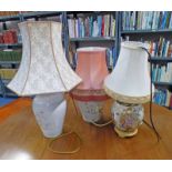 PORCELAIN TABLE LAMP WITH FLORAL PATTERN,