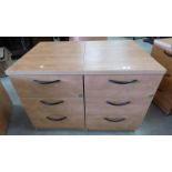 PAIR OF WOOD EFFECT 3 DRAWER FILING CHESTS