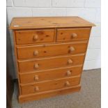 PINE CHEST OF DRAWERS WITH 2 SHORT OVER 4 LONG DRAWERS Condition Report: The item