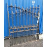 PAIR OF METAL DRIVEWAY GATES 178CM TALL X 288CM WIDE