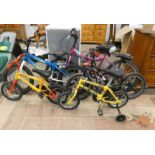 VARIOUS CHILDREN'S BICYCLES
