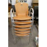 SET OF 6 STACKABLE CHAIRS