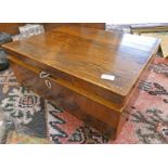 19TH CENTURY ROSEWOOD BOX WITH SECTIONAL INTERIOR,
