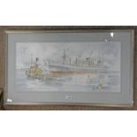 FRAMED WATERCOLOUR SIGNED E SPREMENIL CITY OF PERTH ,