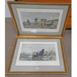 PAIR OF GILT FRAMED ENGRAVINGS, DUCK AND PARTRIDGE,