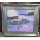 JACK MACDONALD WINTER IN ANGUS 2010 SIGNED FRAMED PRINT 50 X 60 CM