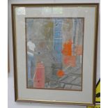 G SMITH, THE GLASS BLOWER, SIGNED & DATED 71 FRAMED GOUACHE,