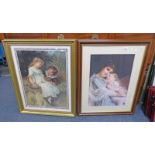 PAIR OF FRAMED PRINTS OF PORTRAITS OF A YOUNG GIRL - 40 X 55 CM