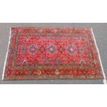 EASTERN RUG WITH RED AND BLUE DECORATION 190 X 122 CMS